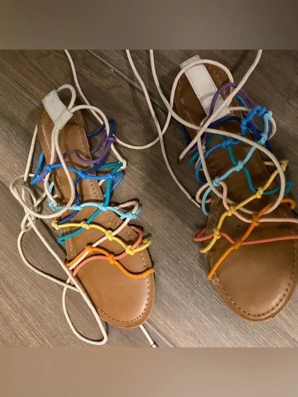Women’s Multicolor Lace-Up Gladiator Sandals